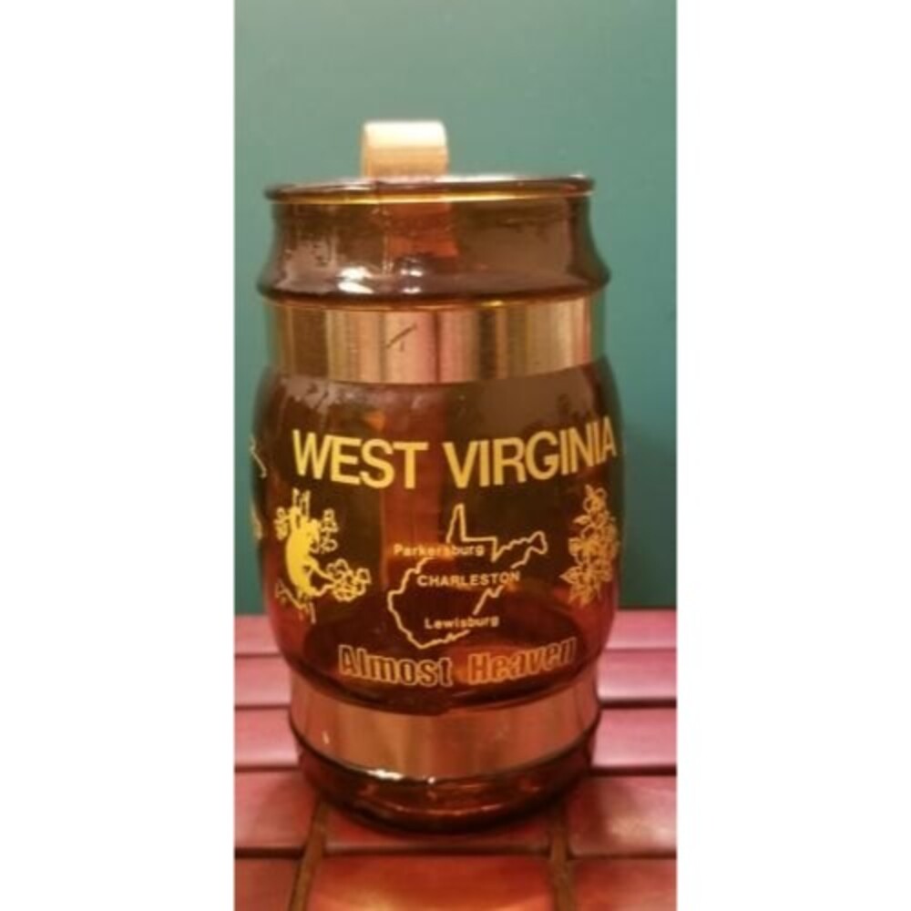 Vintage 1970s West Virginia Almost Heaven Souvenir Mug Wooden Anchor Handle